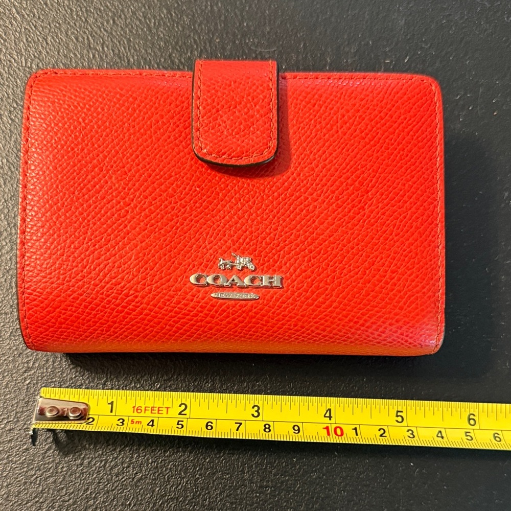 Coach Orange Leather Wallet